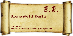 Bienenfeld Remig névjegykártya